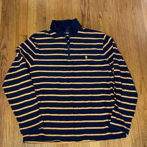 IZOD 1/4 zip Long Sleeve Men’s Medium shirt Blue/orange